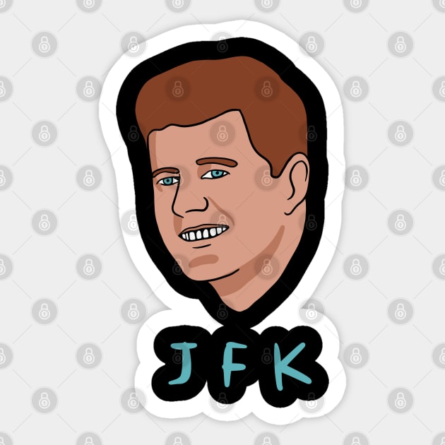 JFK - John F Kennedy (US American President) Sticker by isstgeschichte